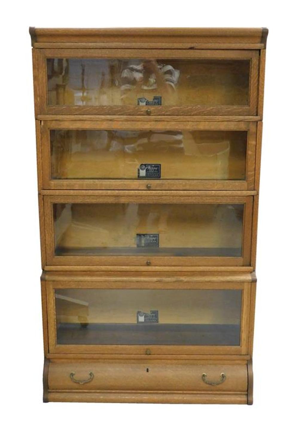 OAK STACKING BOOKCASE, C. 1900'S,