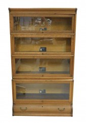 OAK STACKING BOOKCASE, C. 1900