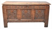 OAK SUNFLOWER CHEST, HAVING LI