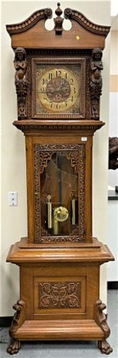 OAK TALL CASE CLOCKOak Tall Ca