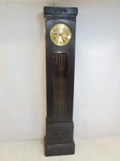 OAK TALL CLOCK, BRASS FACE, CA