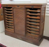 OAK TAMBOUR FRONT FILE CABINET