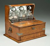 Oak tantalus, cribbage board,