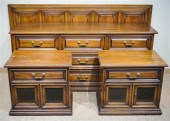 OAK TRIPLE DRESSER, PAIR NIGHT