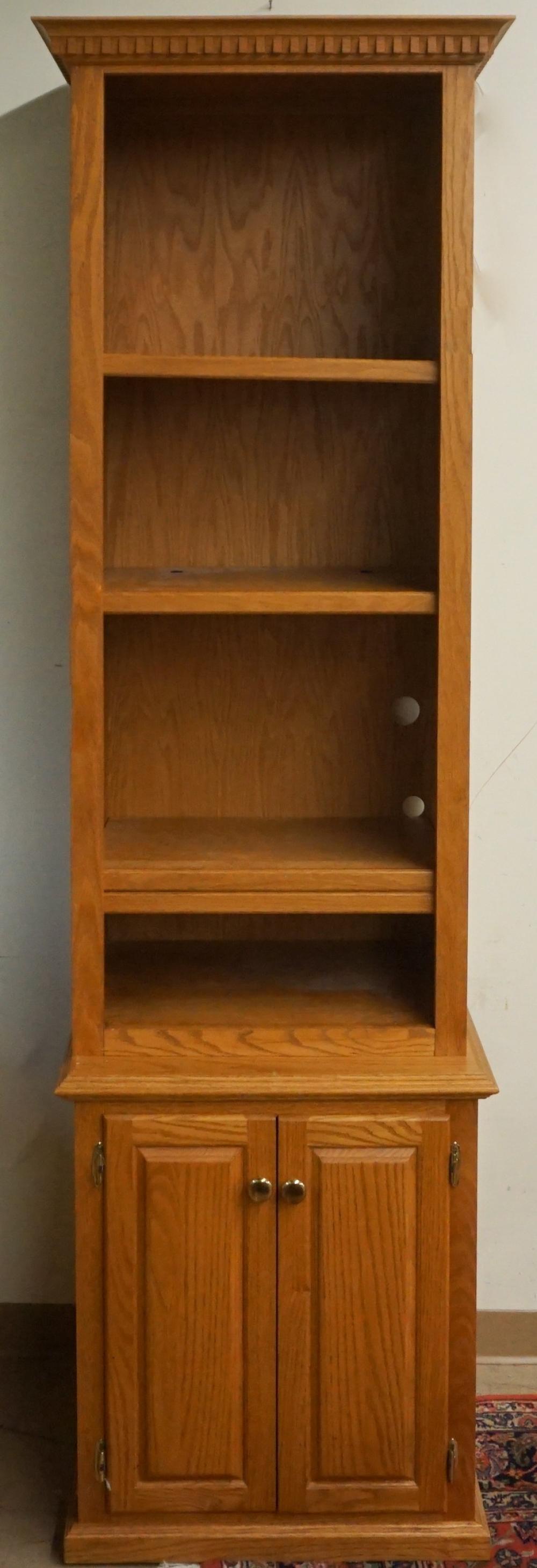 OAK TWO-PART SIDE CABINET 90 X 26 X
