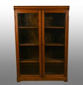 OAK VICTORIAN BOOKCASE: Victor