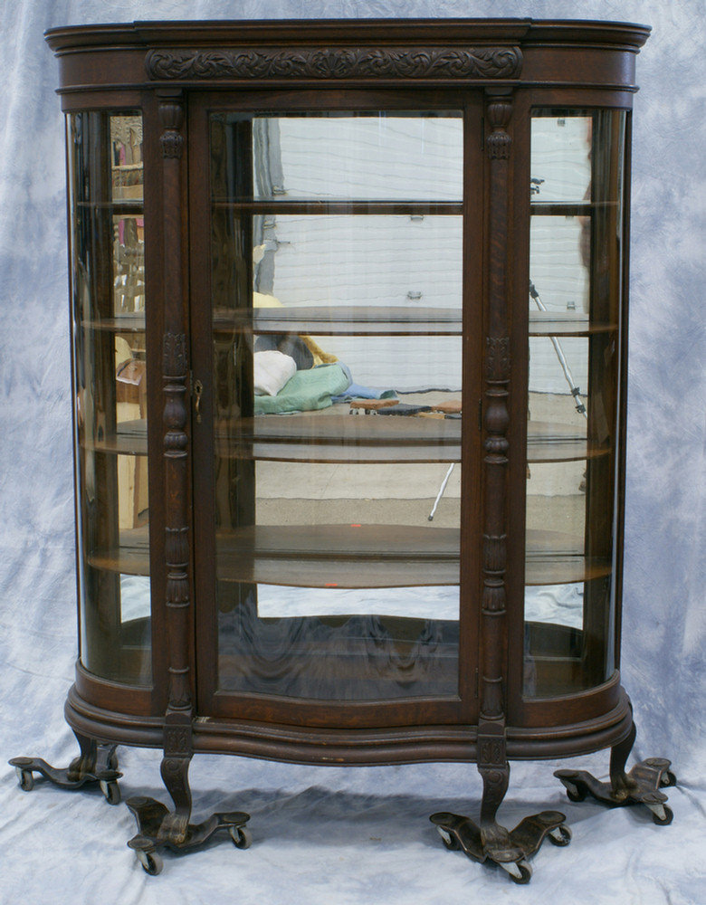 Oak Victorian serpentine front