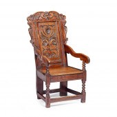 OAK WAINSCOT ARMCHAIR
17TH CEN