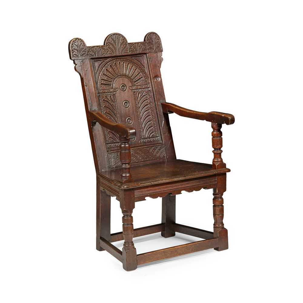 OAK WAINSCOT ARMCHAIR 17TH
