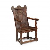 OAK WAINSCOT ARMCHAIR
17TH CEN
