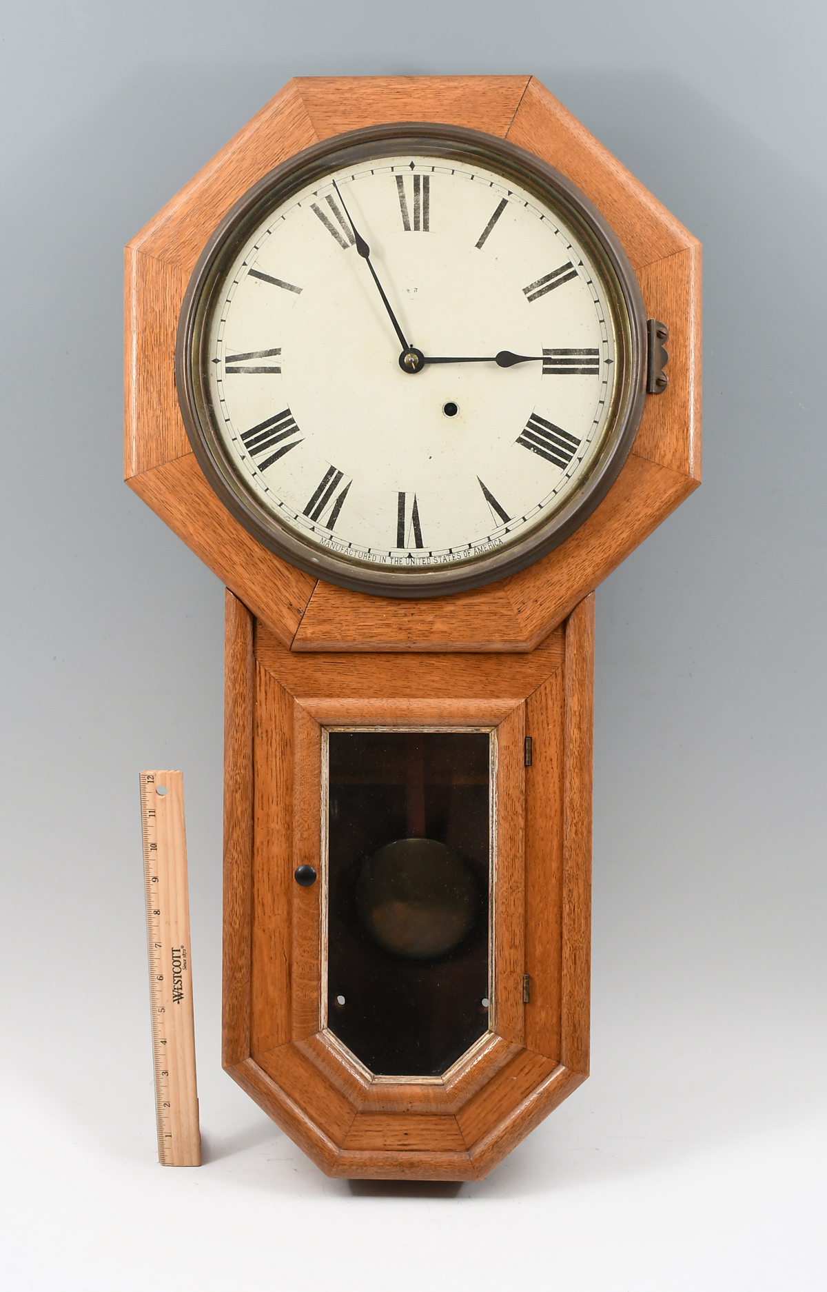 OAK WALL CLOCK FROM TRAIN STATION
