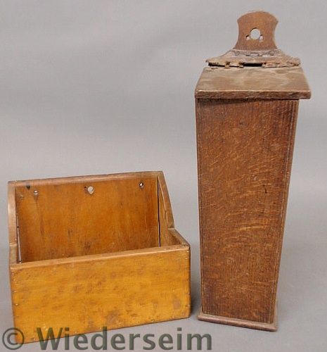 Oak wall hanging pipe box early