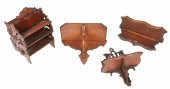 Oak wall shelves and stand to