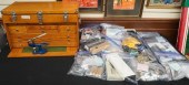 OAK WATCH REPAIR CABINET WITH