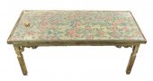OBLONG COFFEE TABLE, HAND-PAIN