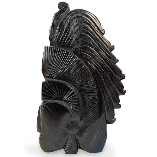 OBSIDIAN CARVED MAYAN