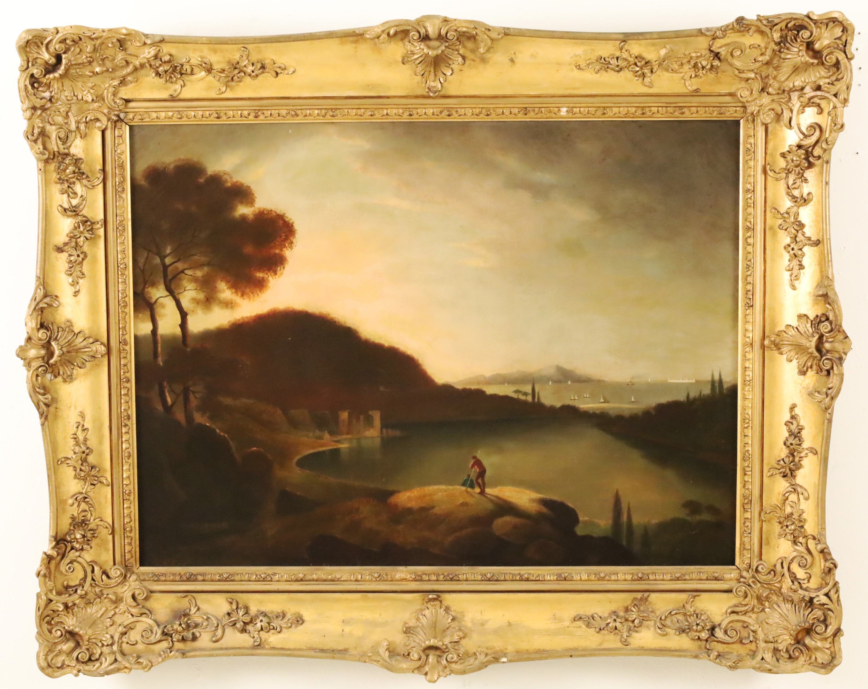 O/C LANDSCAPE PAINTING, 19TH C. Oil