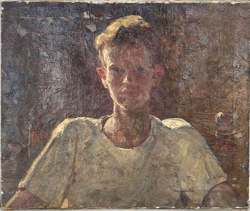 O/C PORTRAIT OF BOY, MANNER OF
