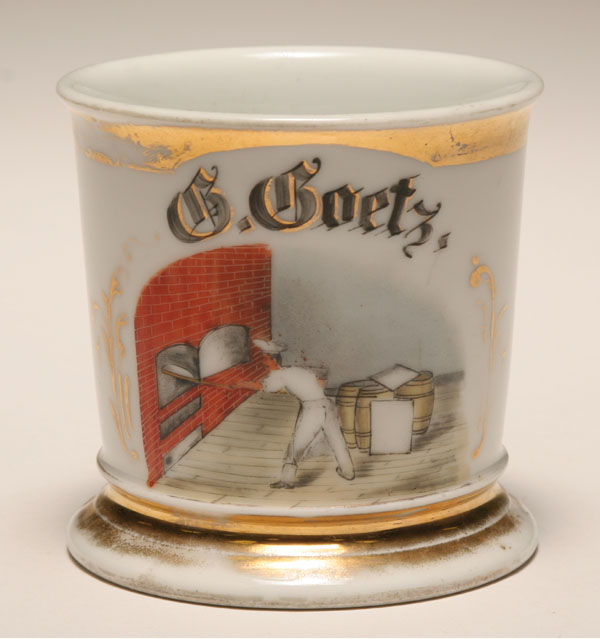 Occupational shaving mug, Baker.
