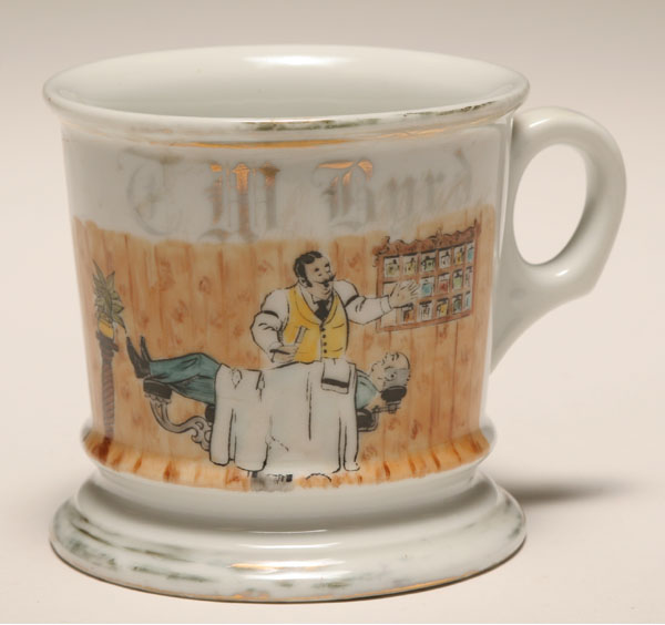 Occupational shaving mug, Barber.
