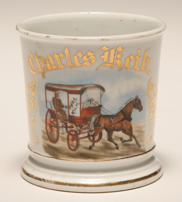 Occupational shaving mug, Horse