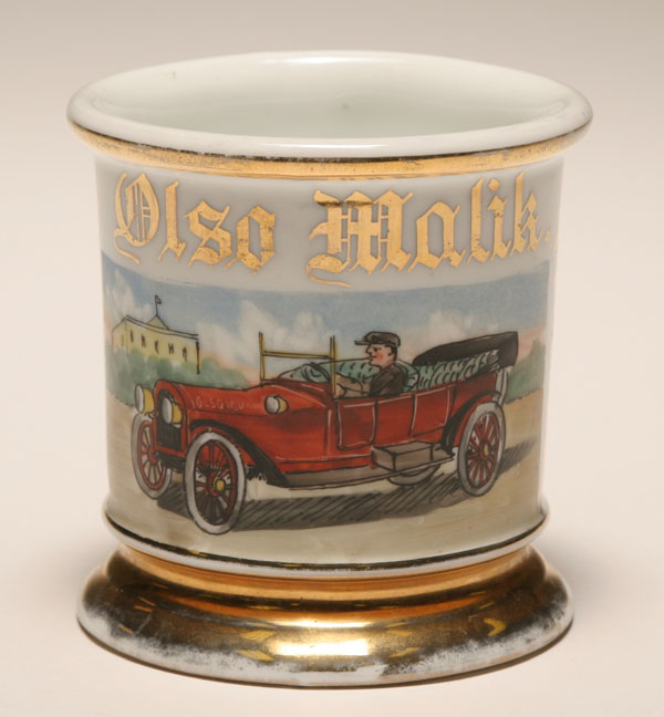 Occupational shaving mug, Open