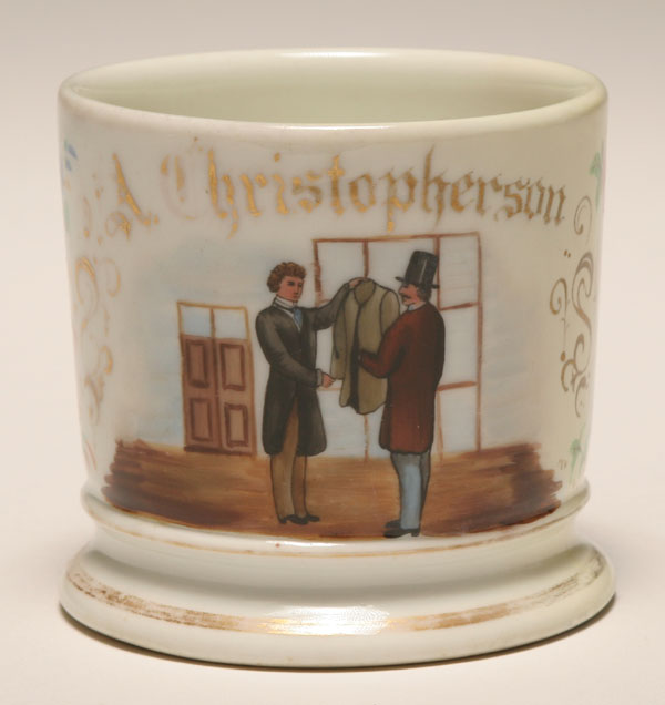Occupational shaving mug, Tailor.