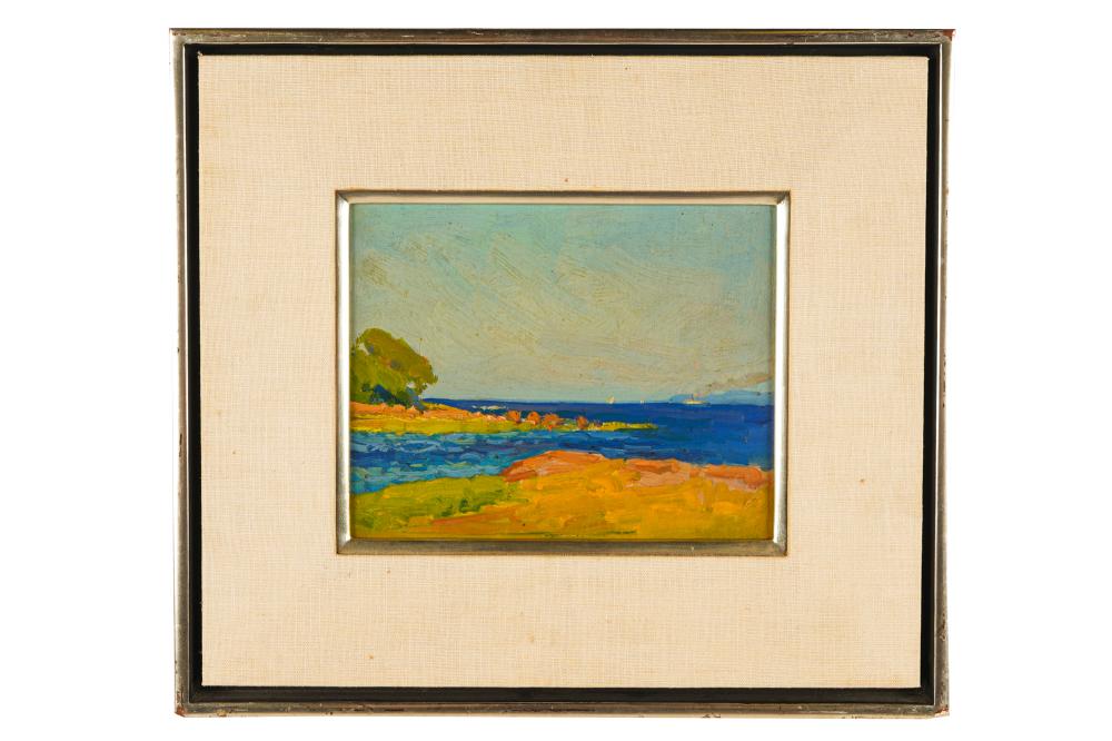 OCEAN LANDSCAPE WITH CATALINAoil on
