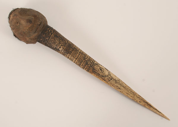 Oceanic bone dagger/knife, Papua