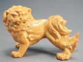 OCHRE WITH RED-FLAMBE GLAZED P