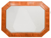 OCTAGONAL BURL BEVELED WOOD WA