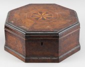 OCTAGONAL BURLWOOD-VENEER JEWE