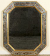 OCTAGONAL EGLOMISE GILT MIRROR