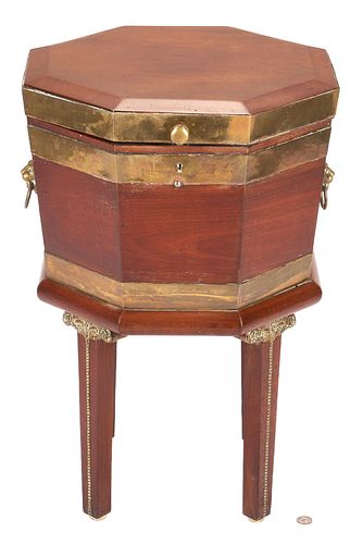 OCTAGONAL ENGLISH REGENCY BRASS