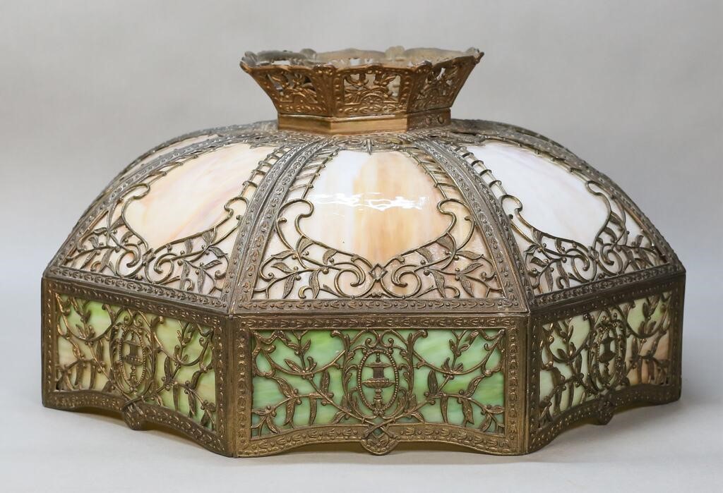 OCTAGONAL FILIGREE SLAG GLASS