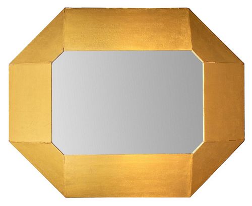 OCTAGONAL GILTWOOD BEVELED