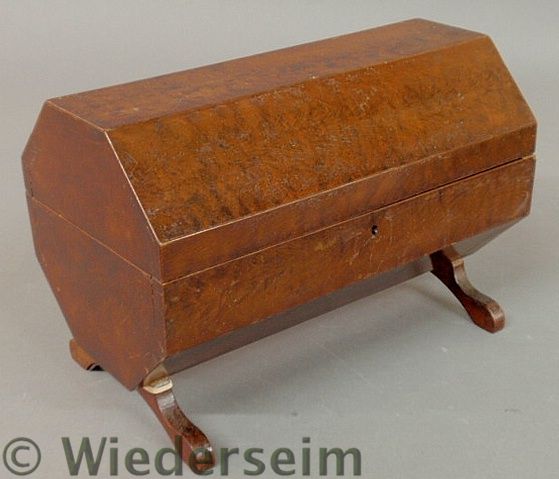 Octagonal mahogany veneered