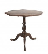 OCTAGONAL OAK TILT-TOP TABLEon