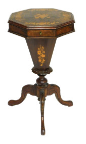 OCTAGONAL SEWING STAND WITH FL