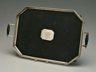Octagonal silver tray, silver