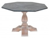 OCTAGONAL SLATE TOP TABLE W/ C