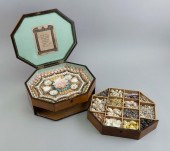 OCTAGONAL WORK BOX WITH SHELLW