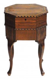 OCTAGONAL WORK TABLE WITH INLA