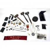 Odd fellows lot gavels, lock,