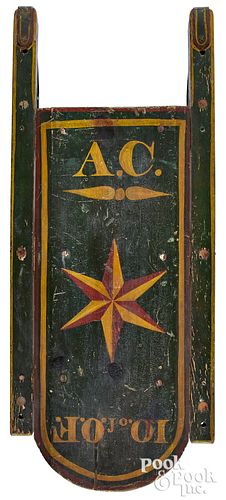 ODD FELLOWS THEME PAINTED SLED