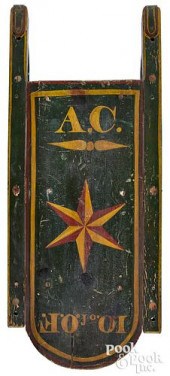 ODD FELLOWS THEME PAINTED SLED