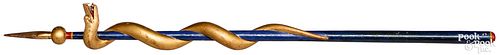 ODDFELLOWS CARVED AND PAINTED SNAKE