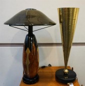 OGGETTI ENAMEL AND GLASS TABLE