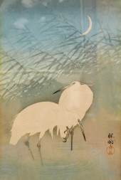 Ohara Koson ''Egrets & Crescen