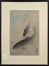 OHARA KOSON - TWO KOI Ohara Ko
